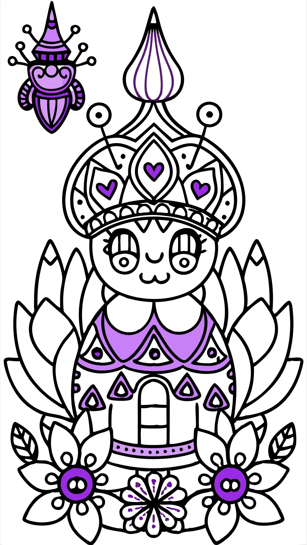 purple coloring pages